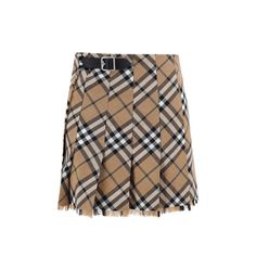 Wool Mini Skirt By Burberry Featuring Iconic Check Archivio Pattern, Pleated Design, Wrap-Around Closure With Adjustable Strap, Frayed Hems, Regular Fit. Size Type: Uk Sku: Bas-8095396_c1202 Welcome To The Official Luosophy Poshmark Closet! Luosophy Is A Luxury Brand Reselling Company Founded In San Diego, Ca From 2016. All Our Products Are Imported From Italy And Sold In The Usa. We Do Our Best To Provide High Fashion, Luxury Items At Affordable Prices. We Guarantee All Our Products Are 100% Au Burberry Mini Skirt, Burberry Skirt, Wool Mini Skirt, Pleats Please Issey Miyake, Burberry Women, Luxury Shop, Check Pattern, Functional Design, Luxury Items