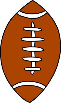 an orange football with white lines on the outside and inside, as if it were drawn by hand