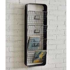 SoHo Industrial Organizer - D&J Farmhouse Collections Wall Pocket Organizer, Wall File Organizer, Wall File, Organizing Wires, Wall Organizer, Keyhole Hanger, Unique Storage, Metal Magazine, Wire Storage