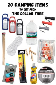 #campinggear #campinghacks #dollartreecamping Tree Tent Camping, Tent Camping Organization, Camping Supply List, Family Glamping, Camping Power, Tree Camping, Tree Tent, Winter Sets