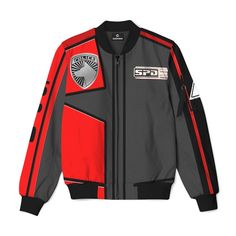 Gearhumans 3D Power Rangers Spd Red Uniform Bomber Shipping from the US. Easy 30 day return policy, 100% cotton, Double-needle neck, sleeves and hem; Roomy Unisex Fit. Winter Blues, Jacket Sale