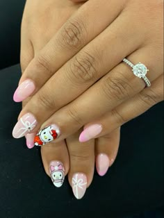 Hello Kitty Christmas Nails Short, Hello Kitty Christmas Nail Art, Christmas Nails Hello Kitty, Hello Kitty Christmas Nails Acrylic, Hello Kitty Xmas Nails, Sanrio Christmas Nails, Pink Hello Kitty Christmas Nails, Hello Kitty Fall Nails, Nails Christmas Hello Kitty