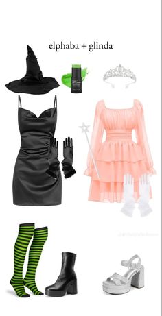 an image of clothes and accessories for halloween