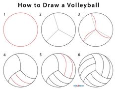 how to draw a volleyball ball step by step instructions for kids and beginners alike