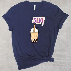 Make a statement with this soft and comfortable bubble tea-themed t-shirt. Details: * Unisex * 100% combed and ring-spun cotton (Heather colors contain polyester) * Fabric weight: 4.2 oz./yd.² (142 g/m²) * Pre-shrunk fabric * Side-seamed construction * Shoulder-to-shoulder taping Care Instructions: * Machine wash cold (30o / 86F) or hand wash Size Guide (inches): * XS / Width: 16.5" / Length: 27" * S / Width: 18" / Length: 28" * M / Width: 20" / Length: 29" * L / Width: 22" / Length: 30" * XL / Bubble Tea Tshirt, Cute Bubble Tea, Tea Shirt, Tea Lovers Gift, Boba Tea, Bubble Tea, T Shirt Funny, Funny Cute, Fabric Weights