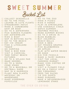 SWEET SUMMER BUCKET LIST UPDATED — The Ever Co Summer Bucket List Aesthetic, Summer Wallpapers, Relaxing Weekend, Summer Things, Summer Stuff