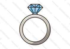 a ring with a blue diamond on it