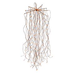 an orange and white string hanging from the ceiling