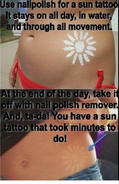 Sewing Paper, Summer Hacks, Tan Tattoo, White Buffet, Beach Hacks, Sun Tattoo, Diy Life, Craft Diy, Projects Diy