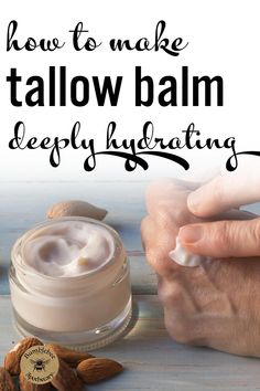 Beef Tallow Hair Conditioner Recipe, Tallow Beard Balm, Tallow And Honey Balm Recipe, Tallow Recipes, Make Tallow, Birthday Cake Frosting, Spa Treats, Tallow Moisturizer, Tallow Recipe