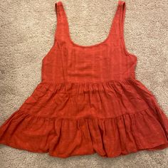 American Eagle, Size M, Red, Babydoll Top, Never Worn Cute Red Cotton Tank Top, Cute Red Tank Top For Spring, Cute Red Tops For Vacation, Cute Red Spring Tank Top, Cute Red Summer Tank Top, Cute Red Sleeveless Top, Red Cotton Vacation Tops, Red Cotton Tops For Vacation, Red Cotton Summer Tops