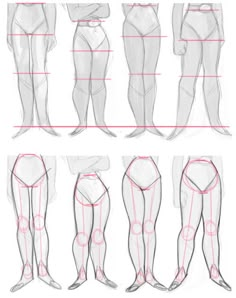 how to draw the legs and thighs with this step - by - step drawing guide