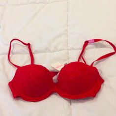 Nwt Victorias Secret Red Lace Date Push Up Underwire Bra. Size 32b. Red Padded Party Bra, Victoria's Secret Red Party Bra, Red Stretch Bra With Padded Cups, Victoria's Secret Red Lined Bra, Red Bra With Removable Pads, Red Push-up Bra With Padded Cups, Red Fitted Push-up Bra, Red Fitted Bra With Padded Cups, Fitted Red Bra With Padded Cups