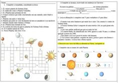 the crossword puzzle is shown with planets and their names in spanish, as well as other words