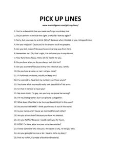 the poem pick up lines is shown in black and white