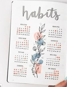 Bujo Tracker Ideas Habit, Habit Tracker Layout Ideas, May Bullet Journal Habit Tracker, Habit Trackers Ideas, Dot Journal Habit Tracker, Lettering Journal Ideas, Habits Journal Ideas, Boju Journal Ideas, Bullet Journal Monthly Tracker Ideas