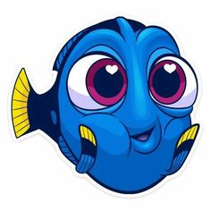 an image of a blue fish with big eyes