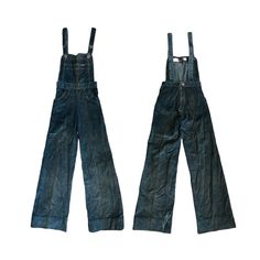 Absolutely Incredible Pair Of Deadstock Landlubber Overalls. I Am So Blown Away By These. They’re A Gorgeous Dark Forest Green, Rendered In Quality Corduroy, & Have Sweet Details Such As Contrast Stitching, Roomy Pockets, And Sweet Zip & Button Closure At The Back. They’re Wide Leg, & Body-Hugging At The Waist + Bust. Just Incredibly Flattering. I Love The Suspenders Style Of The Back! Adjustable To 2 Lengths Via Front Buttons. These Have Every. Single. One. Of Their Deadstock Tags. The Landlubb Levis Vintage, Corduroy Overalls, Dark Forest Green, Dark Forest, Suspenders, Vintage 70s, Forest Green, Pant Jumpsuit, Jumpsuit Romper