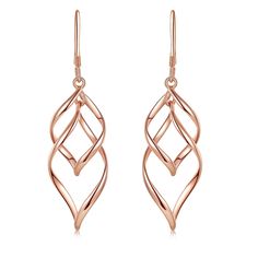 PRICES MAY VARY. These earrings are simple, lightweight and elegant, suitable for all kinds of face shapes and complexions. It can be worn with any clothes. Suitable for any occasion. Through three manual polishing to achieve perfect mirror effect of light reflection. You will get many compliment from them from friends and family! Rose gold arrings hook are sterling silver, nickel-free and hypoallergenic. the light weight earring size is 1.9"x0.5". can easily wear them all day. is always the per Rose Gold Earrings Dangle, Diamond Earrings For Women, Infinity Earrings, Cartilage Earrings Hoop, Gold Earrings For Women, 1 Rose, Cubic Zirconia Earrings, Sterling Silver Dangle Earrings, Zirconia Earrings