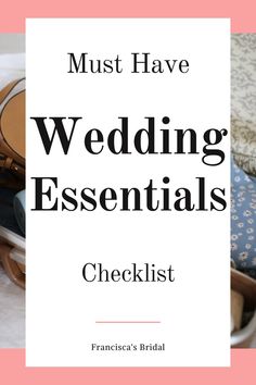 the words must have wedding essentials checklist