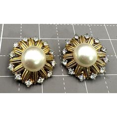 Pictured Is A Pair Of Joseph Mazier Jamaz Vintage Floral Faux Pearl And Rhinestone Earrings. The Earrings Are 1 1/8" And Are Signed Joseph Mazier Jomaz. Condition: Pre-Owned Good No Significant Damage Noted Wedding Jewelry Earrings, Rhinestone Earrings, Earrings Color, Wedding Earrings, Vintage Floral, Faux Pearl, Wedding Jewelry, Etsy Earrings, Etsy Accessories