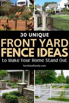 30 Stunning Front Yard Fence Ideas to Transform Your Home 60 Front Yard Privacy Ideas Curb Appeal, Front Yard Gate Ideas, Property Fence Ideas, Front Yard Fencing Ideas, Front Yard Fences, Front Yard Fence Ideas Curb Appeal, Front Yard Fence Ideas, Yard Fence Ideas, Classic Fence