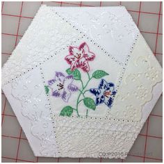 a close up of a piece of cloth with flowers on it