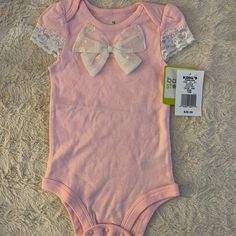 Baby Starters Onesie Pink W/ Bow New With Tags Host Pick: Best In Dressed Posh Party 11/25/14 Nike Baby Clothes, Baby Pink Clothes, 2000s Baby, Clothes Y2k, Y2k Girl, Pink Onesie, Baby Doll Clothes, Posh Party, Animal Photos