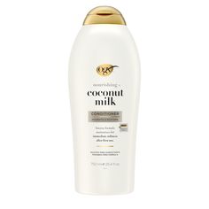 PRICES MAY VARY. HYDRATE & RESTORE: This 25.4-fluid ounce bottle of OGX Nourishing + Coconut Milk Conditioner with an intensely moisturizing formula immediately softens hair after the first use & helps strengthen & hydrate dry, damaged, & frizzy hair HEALTHY HAIR AFTER 1 WASH: Our new & improved formula protects hair from excessive loss of lipids & proteins which creates frizz & breakage & delivers healthy and soft hair after the first wash POWERED BY SCIENCE: LipiPro Shield (TM) Technology give Ogx Conditioner, Coconut Milk Conditioner, Coconut Conditioner, Coconut Milk Shampoo, Purple Shampoo And Conditioner, Shampoo And Conditioner Set, Soften Hair, Nourishing Shampoo, Hydrating Shampoo