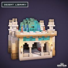 a paper model of a desert library