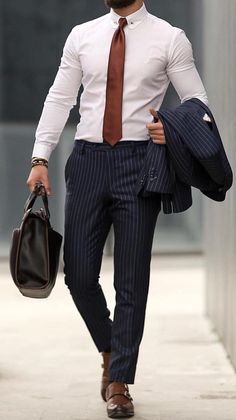 Want To Work Better and Live Longer? Don't Wear A Tie!  For most men, no other item is as elegant and fashionable as a tie, but maybe it is damaging you more than you realize.   Casual and formal elegant outfits with ties for men.   #menoutfits #mensfashion #menshealth Mens Formal Outfits With Tie, Banker Style Men, Male Office Wear, Business Outfits Men Work Attire, Office Men Outfit Business, Business Professional Men Outfits, Law School Outfit Men, Formal Dresses For Men With Tie, Investment Banker Outfit Men