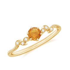 Product Details Adorn your finger with this exquisite Minimal Leaf Ring featuring a Round Shape Orange Sapphire and a glittering Diamond accent. The combination of these two precious gems makes this Promise Ring a one-of-a-kind piece for a woman. Product Information SKU SHP-RINGS0821200125 Width 2.8 mm Height 3.7 mm Weight 1.26 gm (Approximate) ORANGE SAPPHIRE INFORMATION No.of Stones 1 Pieces Total Weight 0.34 Carat (Approximate) Dimension(approx) Round-4X4 mm-1 Pcs Color Orange Cut Brilliant Shape Round Setting Type Prong-Setting Quality Grade AAA DIAMOND INFORMATION No.of Stones 6 Pieces Total Weight 0.02 Carat (Approximate) Dimension(approx) Round-0.90X0.90 mm-6 Pcs Color HI Cut Brilliant Shape Round Setting Type Prong-Setting Quality Grade SI View More Product Parent Collection Handle Orange Ring, Orange Cut, Ring With Diamond, Orange Sapphire, Leaf Ring, 18k Yellow Gold Ring, Precious Gems, Orange Gold, Unique Engagement Rings