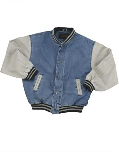 Denim Varsity Jacket, Png Clothes, Moda Jeans, Lightweight Jacket, Vintage Denim, Denim Wash