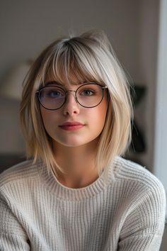 Discover the allure of a medium blonde bob haircut! Perfectly chic and timeless for a sophisticated look. 💇‍♀️✨ #MediumBlondeBob #HaircutInspo #ChicStyles #TimelessBeauty Medium Blonde Bob, Bob Styling, Bangs Inspiration, Hairstyles And Colors, Celebrities Hairstyles, Bangs Fringe, Blonde Bob Haircut, Blonde Bangs, Dark Brunette Hair