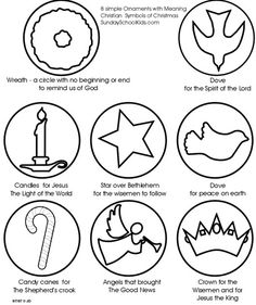 the symbols for christmas and other holiday activities to teach kids about jesus's birth