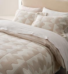 Matelasse Wave Coverlet Set Oat Cream, 2024 Aesthetic, White King, Luxury Bedding Sets