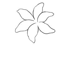 a drawing of a flower on a white background with blue lines in the bottom corner