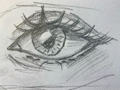 a pencil drawing of an eye