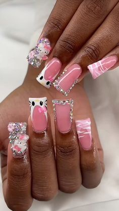 Long Acrylic Nails Silver, Birthday Nails Duck, Jhene Aiko Nails, Birth Nails, Xl Long Acrylic Nails, Duck Nail Designs, Nail Planner, Nails Duck, Duck Nail