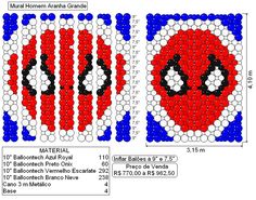 an image of a spiderman bead pattern