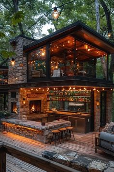 Renowned architect Alvar Aalto once said, “Beauty is the harmony of purpose and form.” After addressing the technical side of things, let’s delve into modern and practical home designs. Outdoor Living Room Ideas, Outdoor Living Room, Fantasy House, Tiny House Cabin, Backyard Patio Designs, Outdoor Kitchen Design, Dream House Exterior, Patio Porch, Decorative Accents