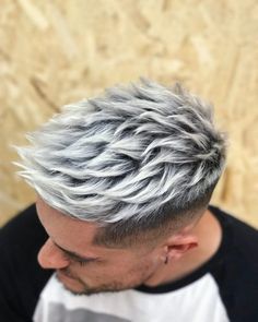 Hair Color Men, Mens Hair Colour, Hot Hair Colors, Men Hair Color, Platinum Hair, Corte De Cabelo Masculino, Hair Color Highlights, Platinum Blonde Hair, Hair And Beauty