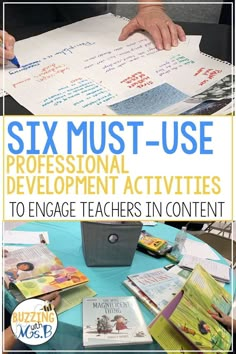 the cover of six must - use professional development activities to engage teachers in content