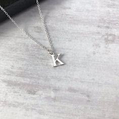 Letter Necklace Initials, Dainty Jewelry Necklace, Letter Necklace Silver, Sterling Silver Initial Necklace, Silver Initial Necklace, Letter Charm Necklace, Silver Initial Charms, Initial Necklace Silver, Personalised Necklace