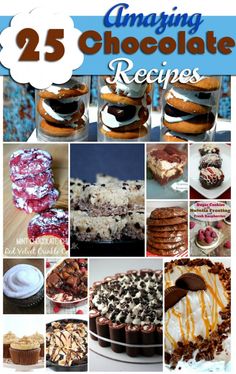 25 amazing chocolate recipes for desserts, cakes and cupcakes that are easy to make