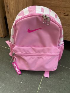 Pink Nike Backpack For School, Nike Pink Backpack For Travel, Pink Nike Bookbag, Pink Backpack For On-the-go, Girly Backpacks, Pretty School Supplies