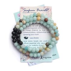 PRICES MAY VARY. "Seafoam” Aromatherapy Wrap Bracelet (Matte Amazonite and Lava Stones): Add a few drops of your favorite essential oil (not included) to the porous Lava stones, let dry, refresh every 1-3 days. Surprise your loved ones with this fine piece of aroma jewelry – USA handmade! USA Handmade: All our diffuser bracelets (wrap bracelets) are handmade in the USA with love! As a small women owned and led business we love to lift other women up! We exclusively use the highest quality stones Essential Oil Bracelet, Aromatherapy Bracelet, Lava Stone Bracelet, Oil Diffuser Bracelet, Aromatherapy Jewelry, Lava Bracelet, Women's Jewelry Sets, Diffuser Bracelets, Crystal Beads Bracelet