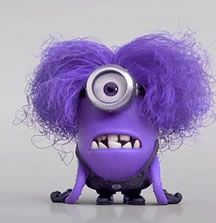 a purple monster with an evil look on it's face and the caption tag a friend that looks like this in the morning