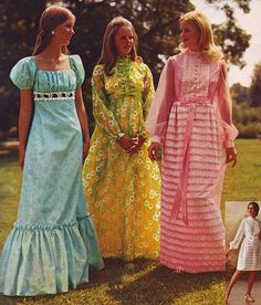 70s Prom Dress, 70s Casual, Women 70s, 70 Fashion, Mode Hippie