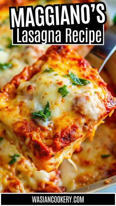 the lasagna recipe is loaded with meat and cheese